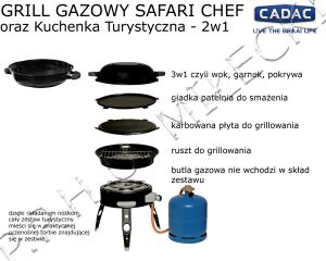Grill gazowy, kuchenka turystyczna Cadac Safari Chef Lp + przeno�na torba