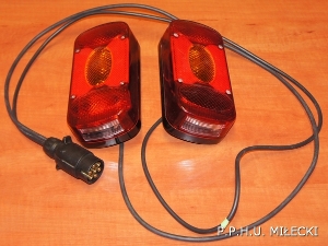 Lampa - Lampy o�wietleniowe, z wi�zk� elektryczn� 7 pin do platformy rowerowej Alfa, Thule 949, i innych