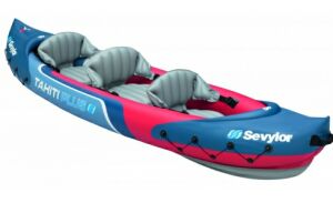 Kajak Sevylor model Tahiti Plus trzyosobowy o wymiarach 385x90cm