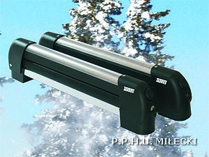 Uchwyty narciarskie Alu Ski 800 do przewozu 5 par nart lub 4 snowboard\'�w 2szt. monta� na belkach alu oraz stalowych