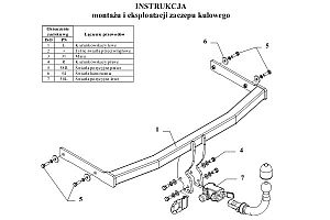 Hak holowniczy Master Hak (p�automat) do Skoda Fabia Hatchback 2000-> uci�g haka 1000kg