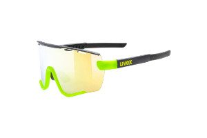 UVEX SportStyle 236 set okulary sportowe rowerowe szyba mirror yellow cat. 2 + przezroczysta szyba kat. S0 ochrona UV 100% kolor yellow mat