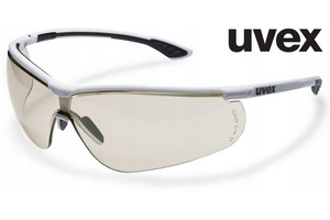 UVEX Sportstyle CBR 064 Okulary jasnobrzowe w kolorze biao-czarnym ochrona UV100% przepuszczalno wiata ok. 65% filtr niebieskiego wiata supravision extreme