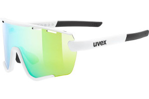 UVEX SportStyle 236 set okulary sportowe rowerowe szyba mirror green cat. 2 + przezroczysta szyba kat. S0 ochrona UV 100% kolor white mat