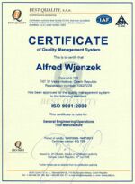 Certifikat ISO
Wjenzek